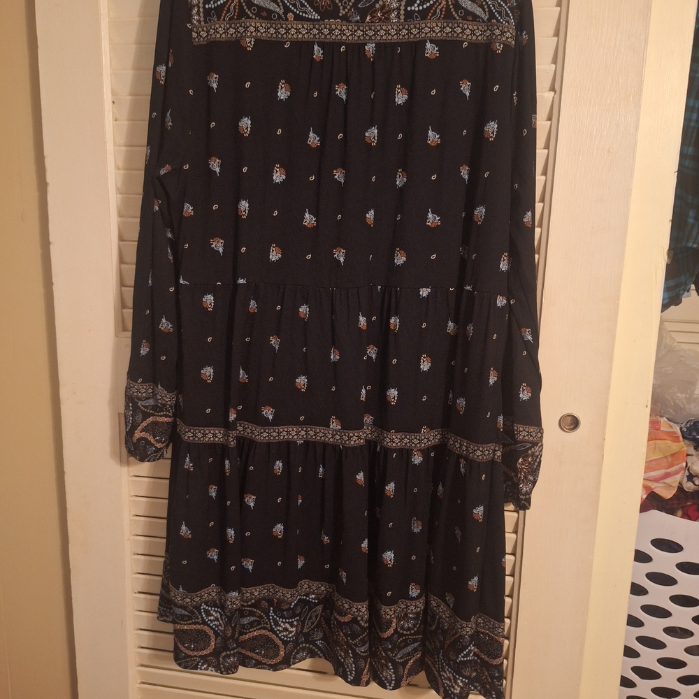 Style & Co. Black Paisley Midi Dress - Picture 6 of 7
